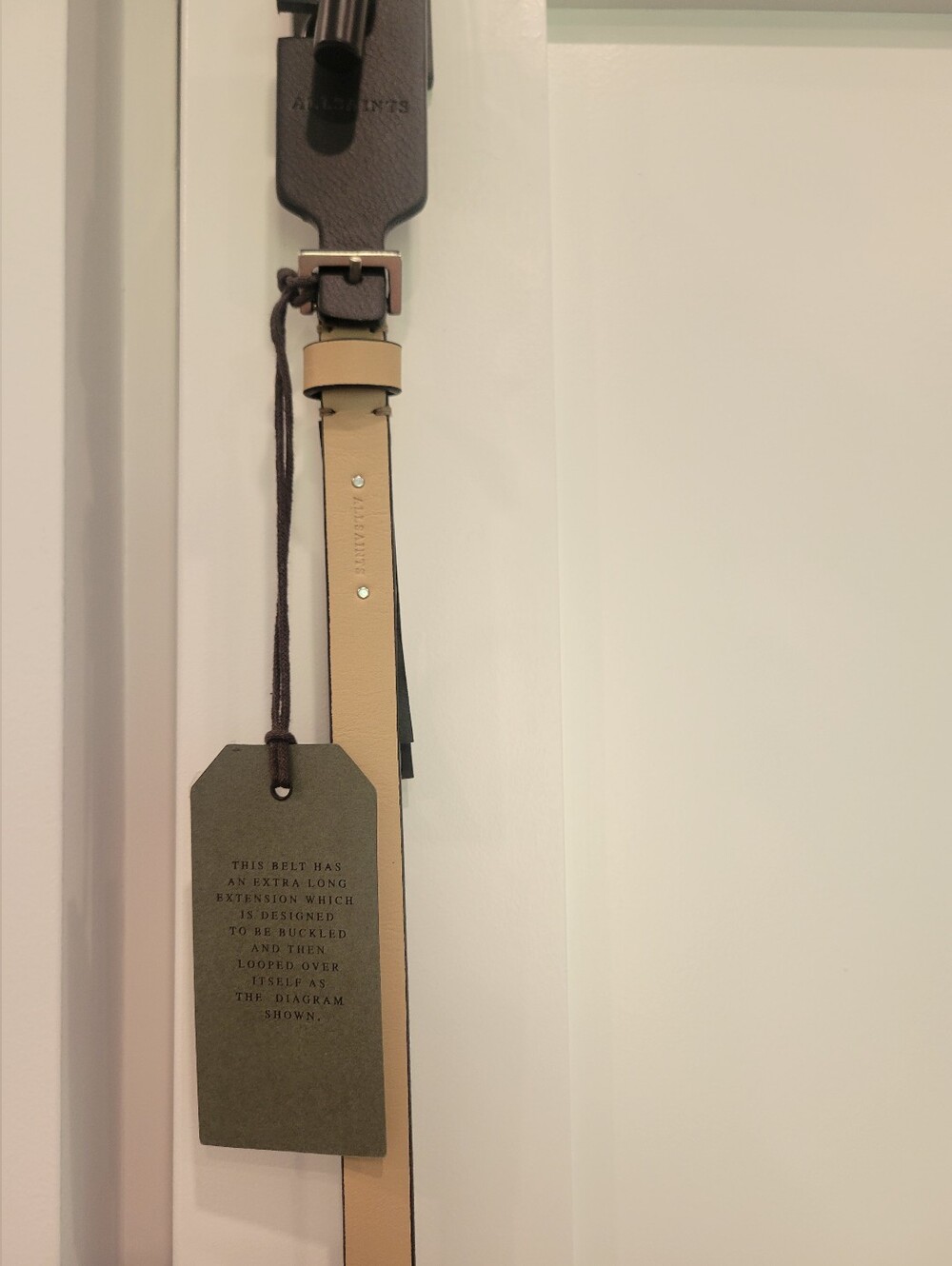 All Saints skinny belt